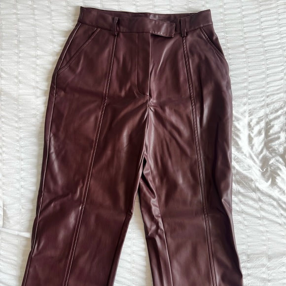 Steele Vegan Leather Straight Leg Pant - Picture 4 of 10